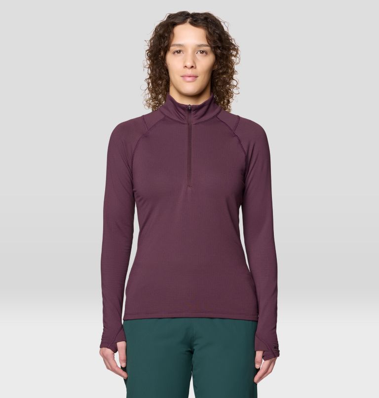 Women's Crater Lake Heavyweight Half Zip, Color: Blackberry, image 1
