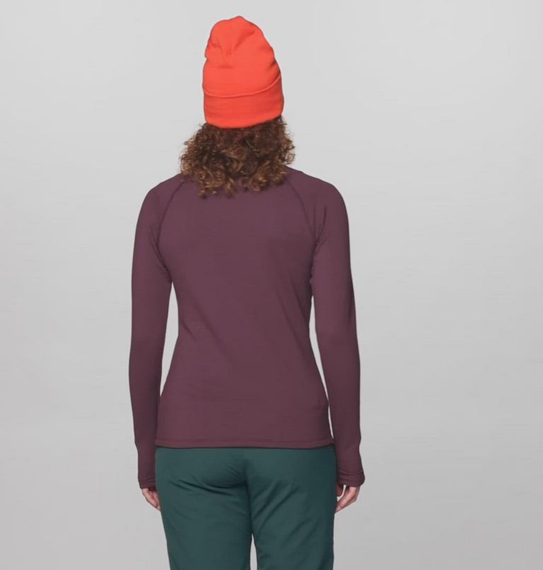 Women's Crater Lake Heavyweight Half Zip, Color: Blackberry