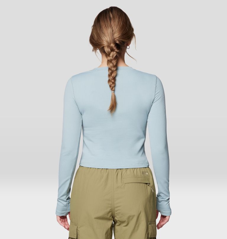 Women's Peak Knit Long Sleeve, Color: Ice Shadow, image 4