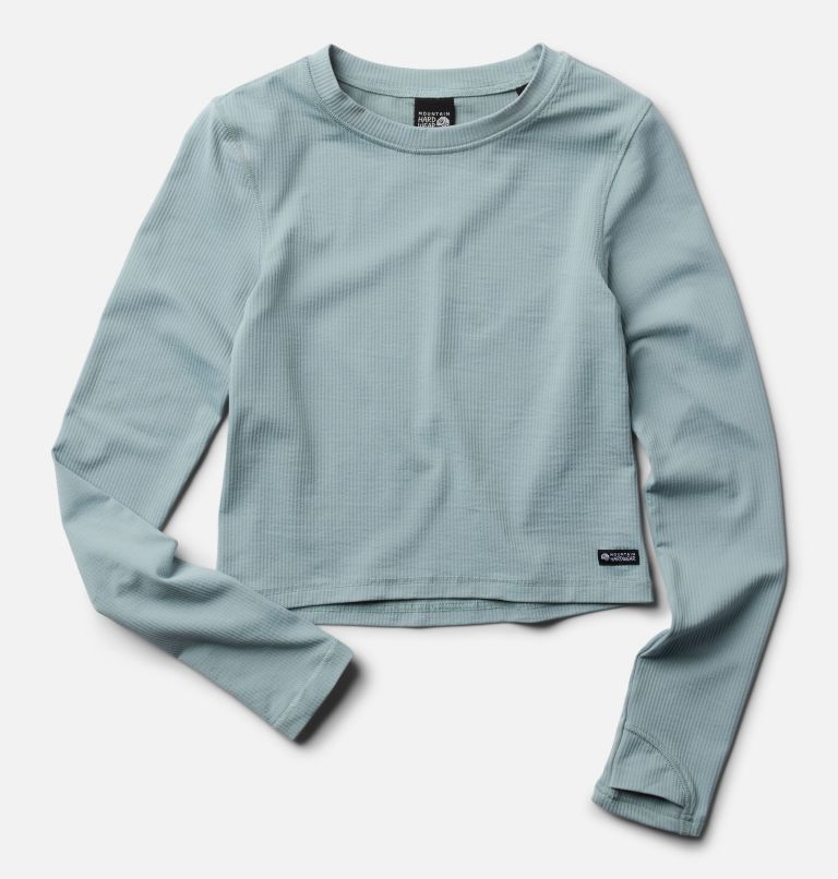 Women's Peak Knit Long Sleeve, Color: Ice Shadow, image 3