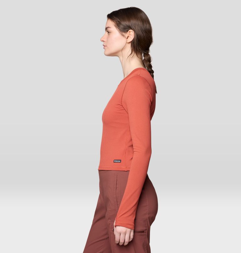 Women's Peak Knit Long Sleeve, Color: Mars Red, image 5