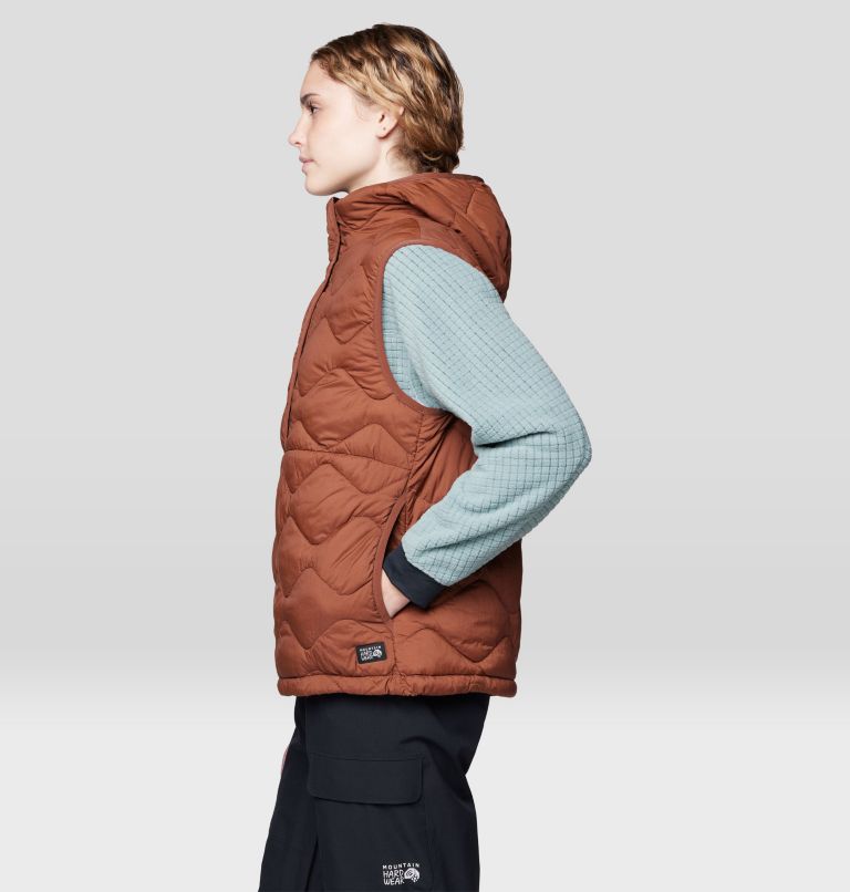 Women's Seek Out Snap Neck Vest, Color: Cocoa Brown, image 3