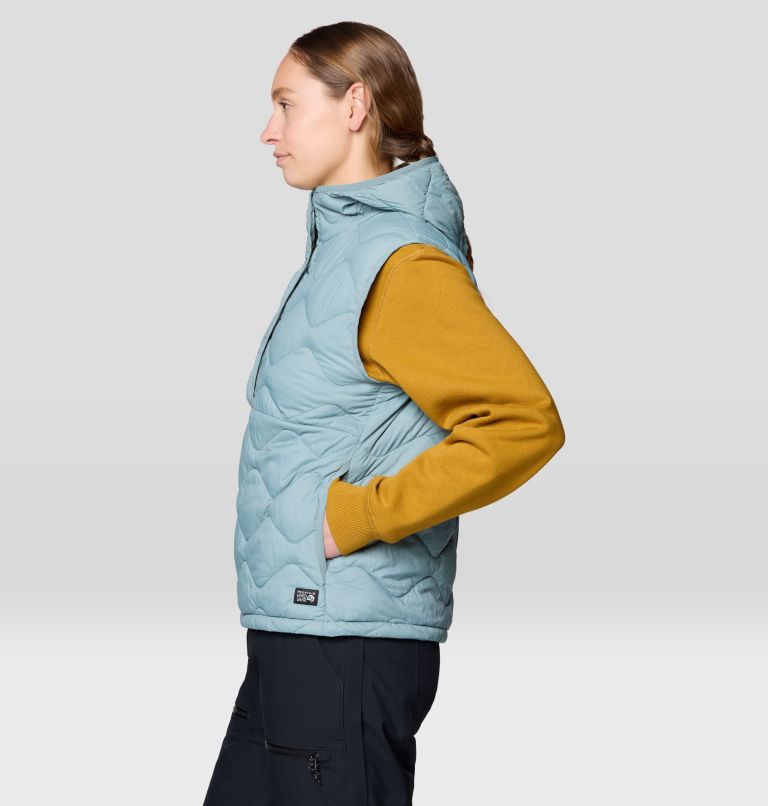 Women's Seek Out Snap Neck Vest, Color: Blue Sage, image 4