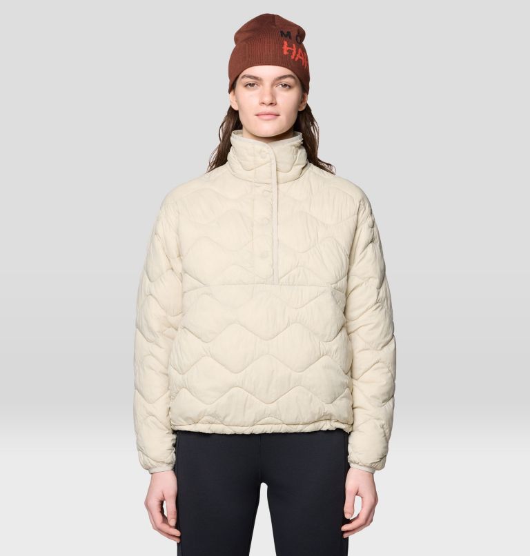 Women's Seek Out Snap Neck Pullover, Color: Fossil, image 1