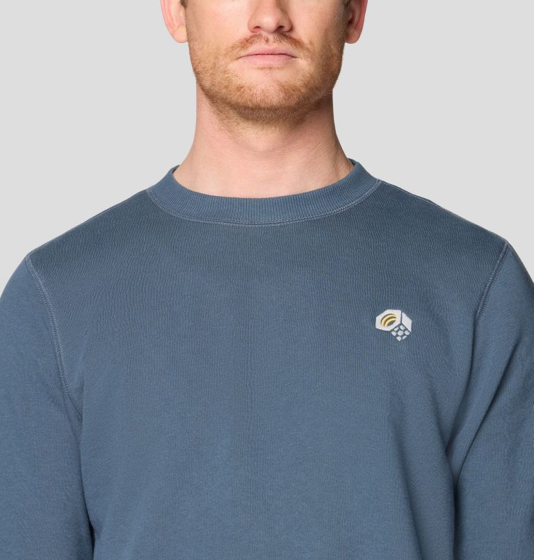Men's MHW Box Logo Crew, Color: Moon Blue, image 4