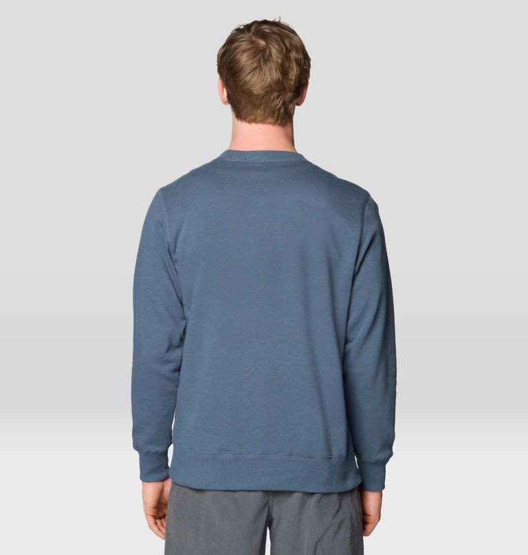 Men's MHW Box Logo Crew, Color: Moon Blue, image 2