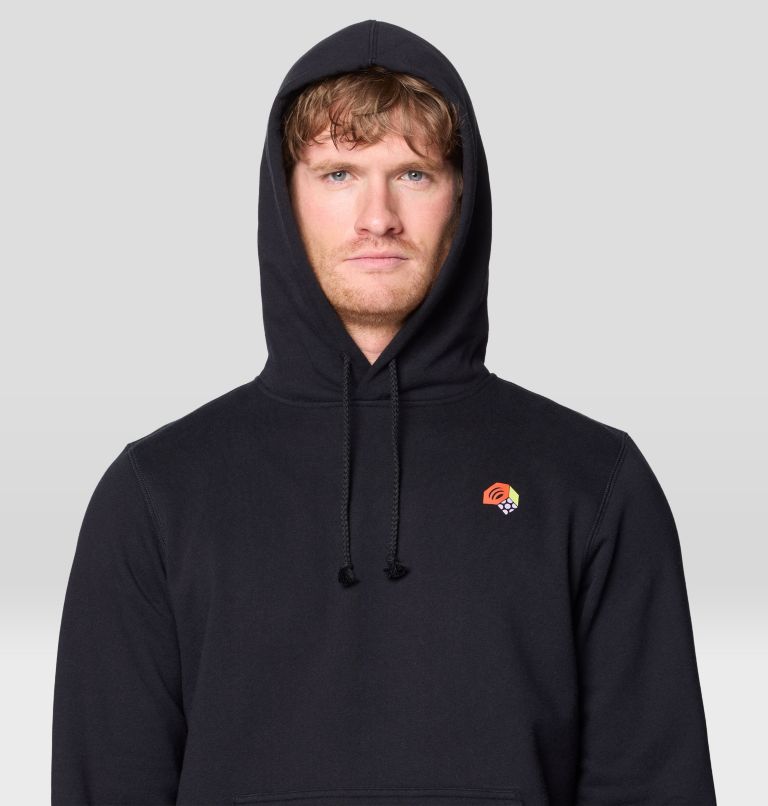 Men's Tri-Color Logo Hoody, Color: Black, image 5