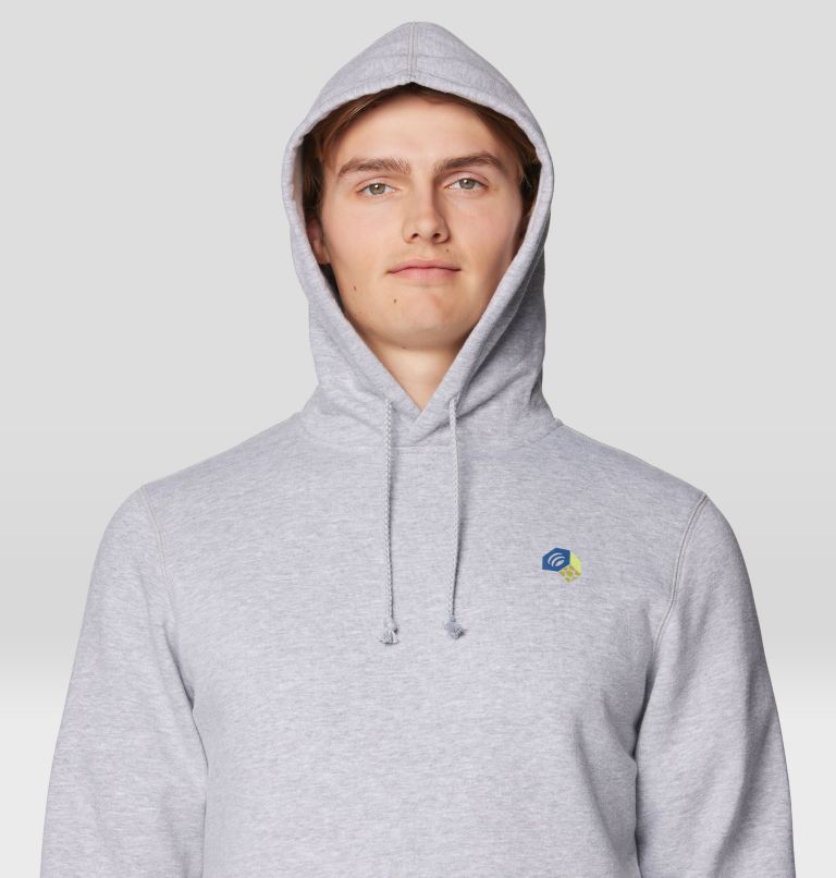 Men's Tri-Color Logo Hoody, Color: Hardwear Grey Heather, image 4