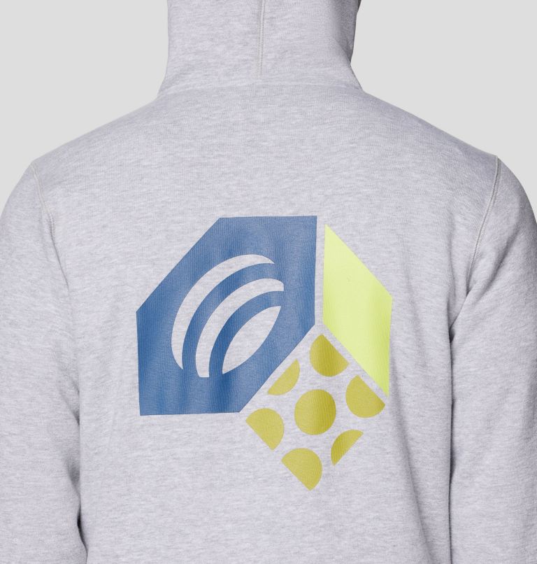 Men's Tri-Color Logo Hoody, Color: Hardwear Grey Heather, image 5