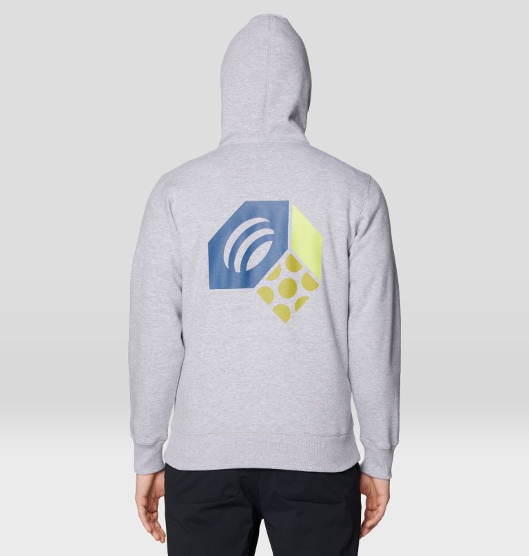 Men's Tri-Color Logo Hoody, Color: Hardwear Grey Heather, image 2