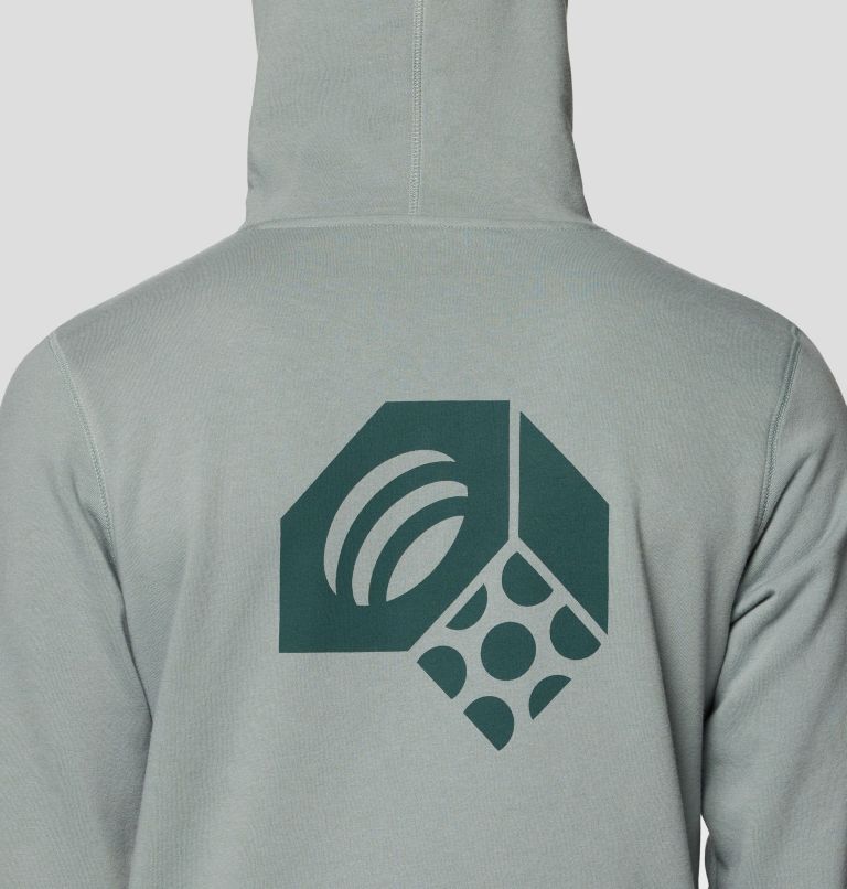 Men's Tri-Color Logo Hoody, Color: Wet Stone, image 6