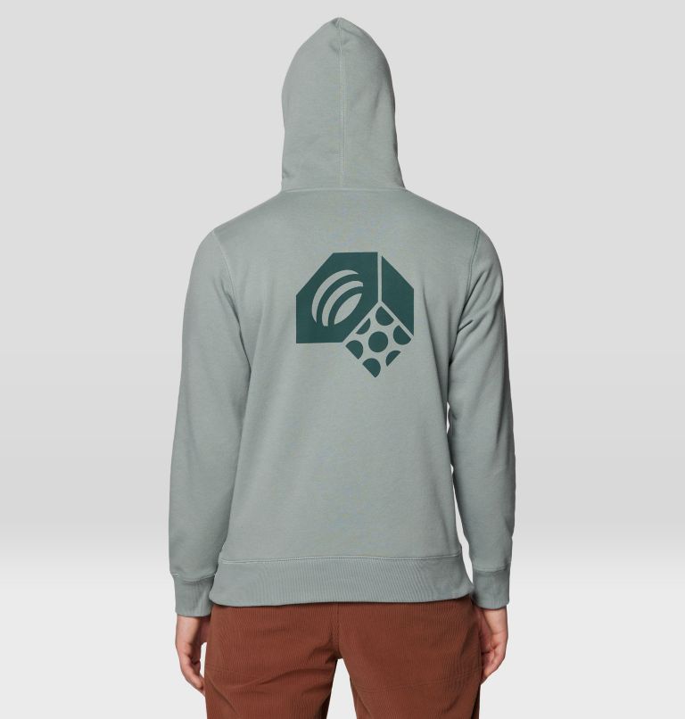 Men's Tri-Color Logo Hoody, Color: Wet Stone, image 3