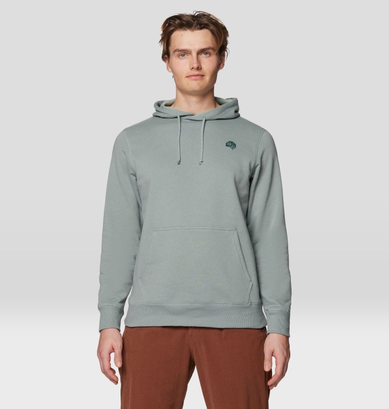 Men's Tri-Color Logo Hoody, Color: Wet Stone, image 1