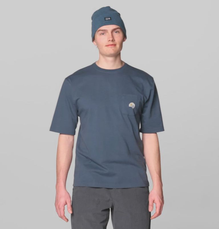 Men's MHW Logo Pocket Relaxed Short Sleeve, Color: Moon Blue