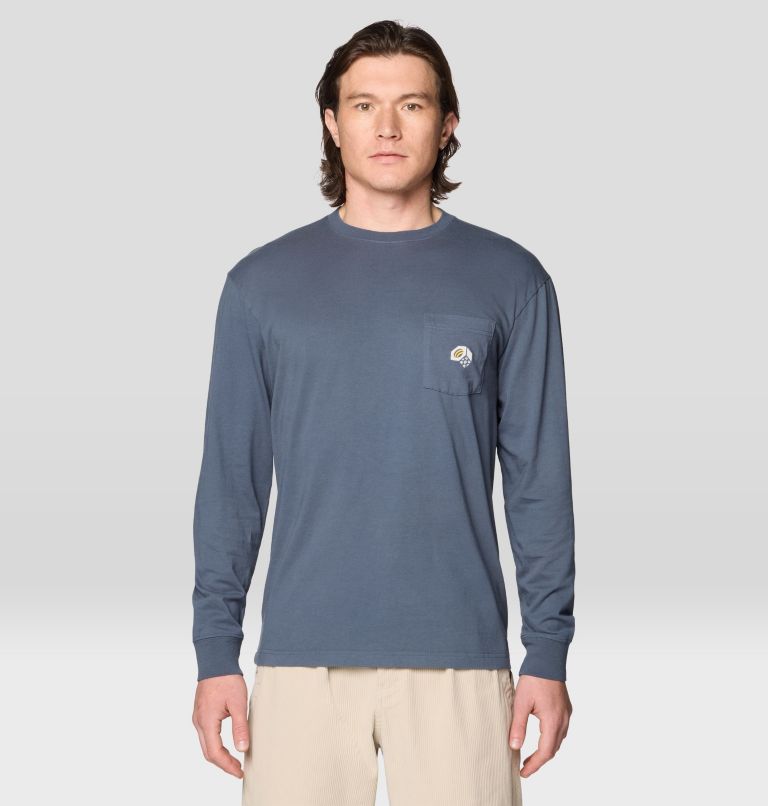 Men's MHW Logo Pocket Relaxed Long Sleeve, Color: Moon Blue, image 1