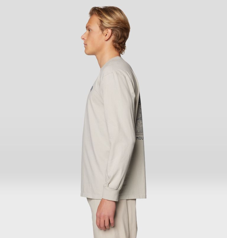 Men's Rig Graphic Relaxed Long Sleeve, Color: Oyster Shell, image 3