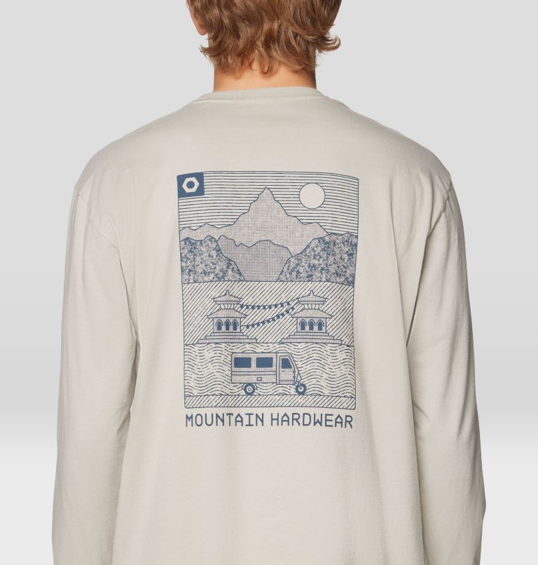 Men's Rig Graphic Relaxed Long Sleeve, Color: Oyster Shell, image 4