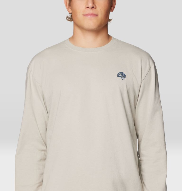 Men's Rig Graphic Relaxed Long Sleeve, Color: Oyster Shell, image 5