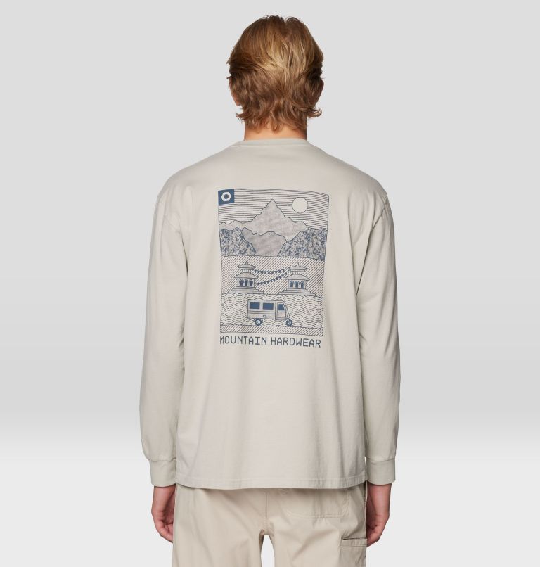 Men's Rig Graphic Relaxed Long Sleeve, Color: Oyster Shell, image 2