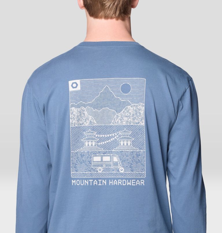 Men's Rig Graphic Relaxed Long Sleeve, Color: Adriatic Blue, image 5