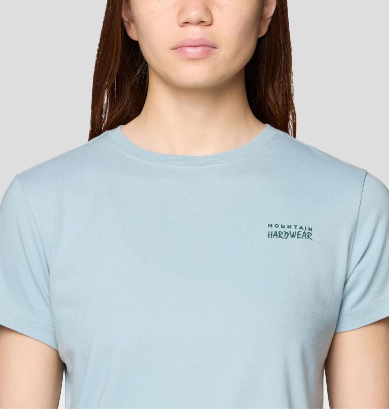 Women's MHW Logo Short Sleeve, Color: Ice Shadow, image 4