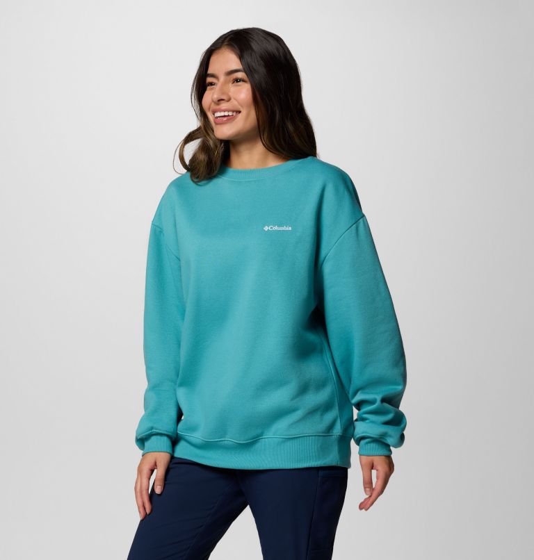 Women's Aldermore Crew Shirt, Color: Teal, image 3