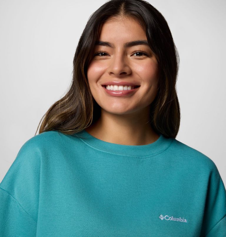 Women's Aldermore Crew Shirt, Color: Teal, image 4