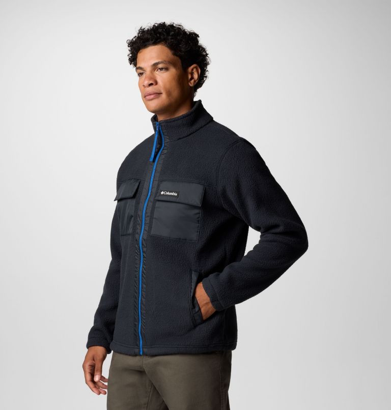 Men's Juniper Peak Full Zip Fleece, Color: Black, Black, image 4