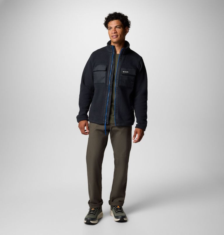 Men's Juniper Peak Full Zip Fleece, Color: Black, Black, image 2