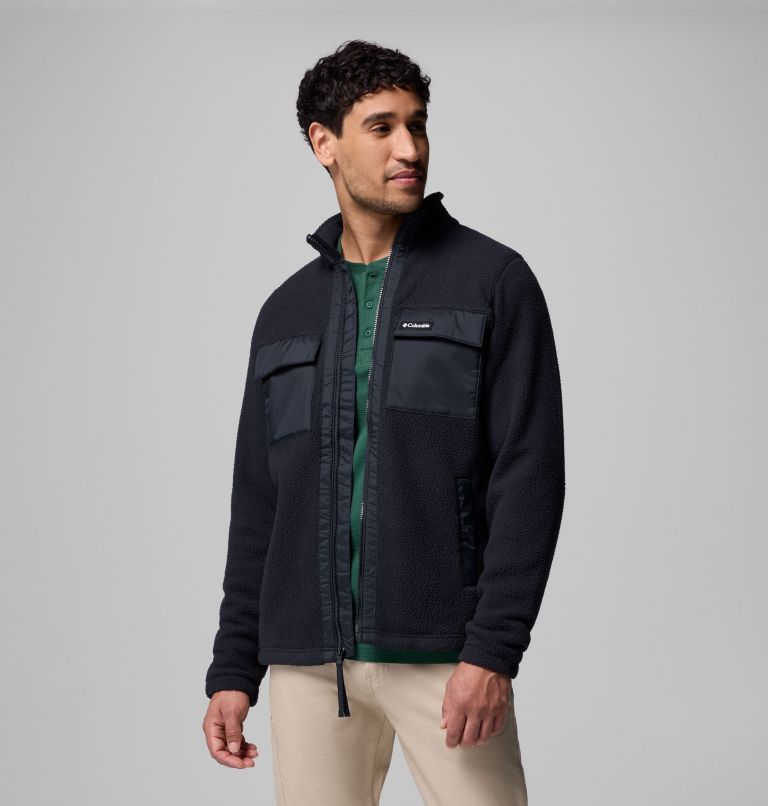Men's Juniper Peak Full Zip Fleece, Color: Black, image 5