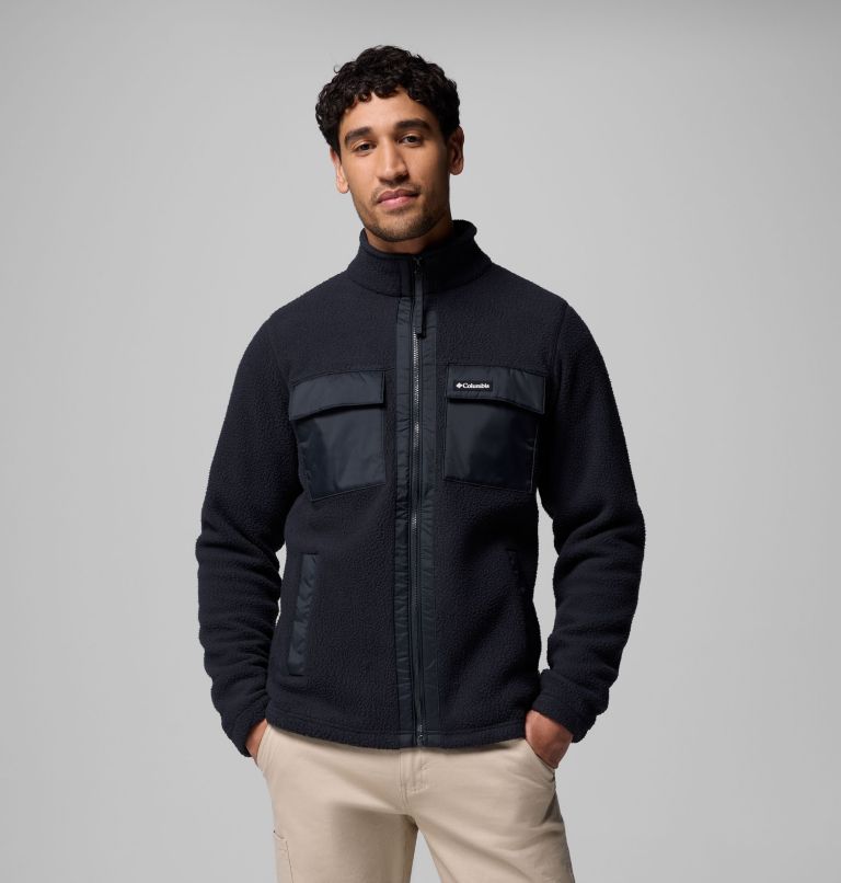Men's Juniper Peak Full Zip Fleece, Color: Black, image 1