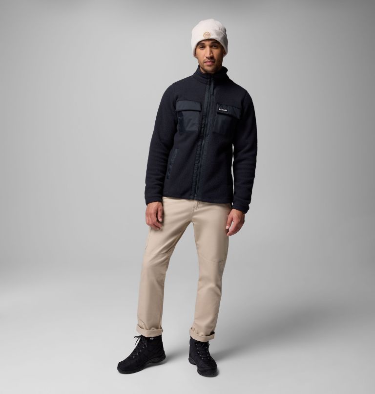 Men's Juniper Peak Full Zip Fleece, Color: Black, image 2