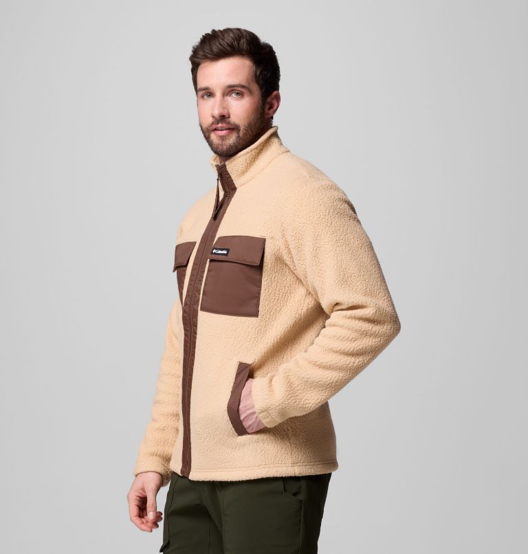 Men's Juniper Peak Full Zip Fleece, Color: Canoe, Tobacco, image 4