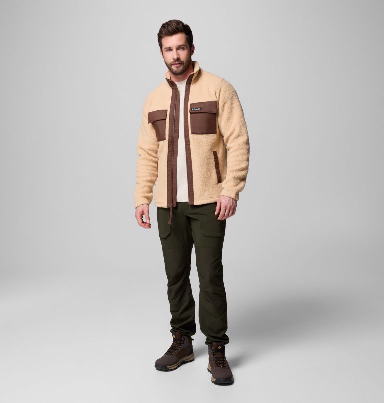 Men's Juniper Peak Full Zip Fleece, Color: Canoe, Tobacco, image 2