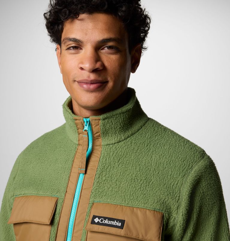 Men's Juniper Peak Full Zip Fleece, Color: Canteen, Delta, image 5