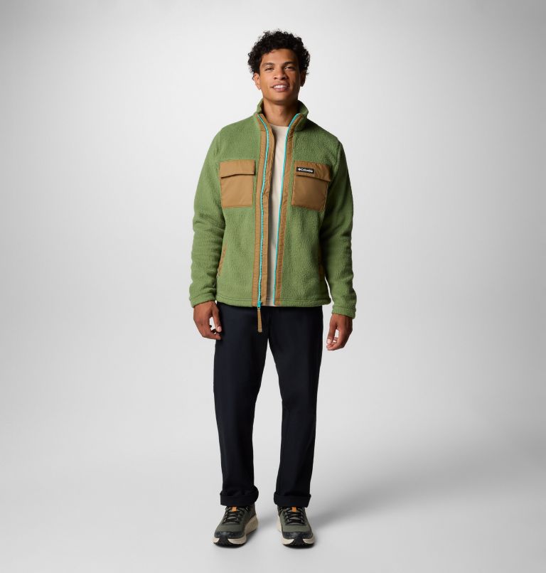 Men's Juniper Peak Full Zip Fleece, Color: Canteen, Delta, image 2