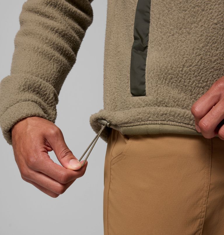 Men's Juniper Peak Full Zip Fleece, Color: Stone Green, Greenscape, image 7