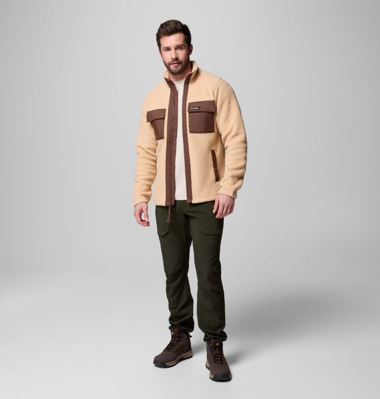 Men's Juniper Peak Fleece Jacket, Color: Canoe, Tobacco, image 2
