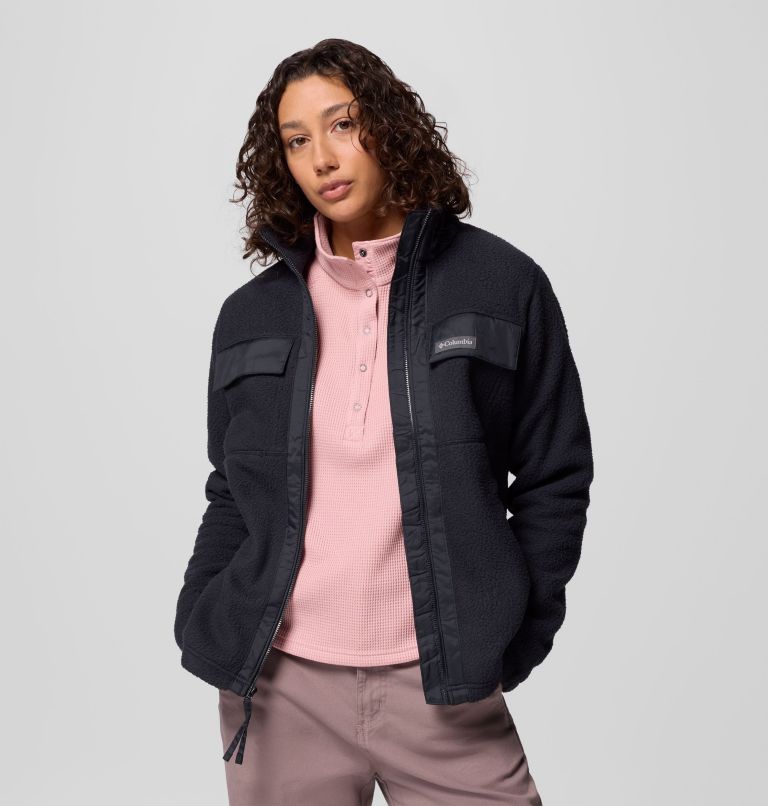 Women's Juniper Peak Full Zip Fleece, Color: Black, image 5
