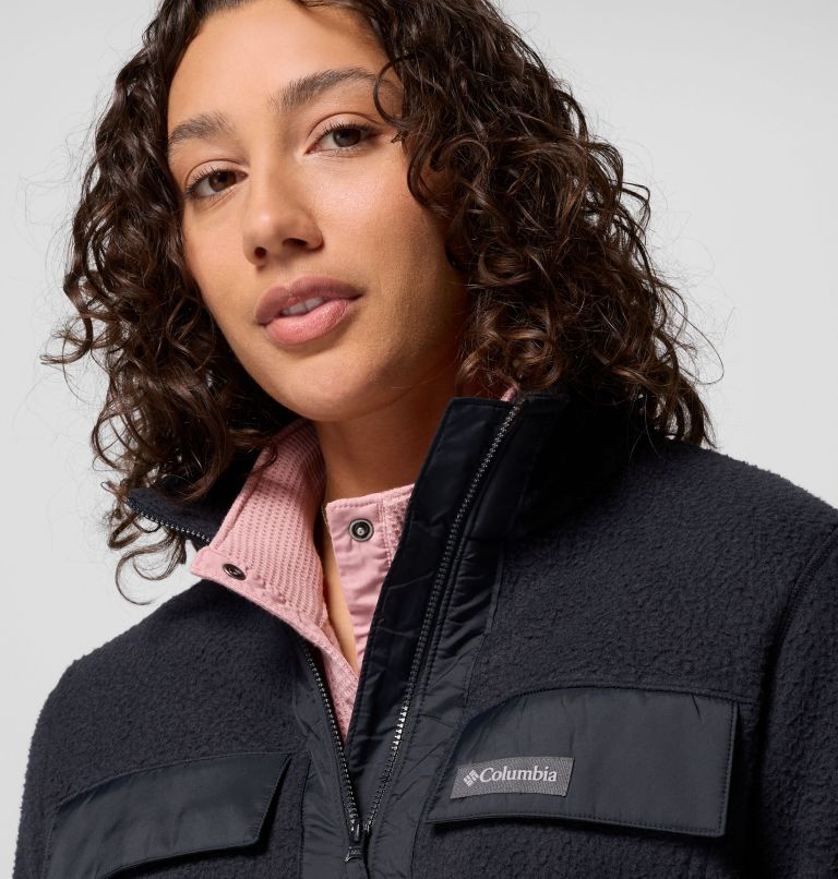Women's Juniper Peak Full Zip Fleece, Color: Black, image 6