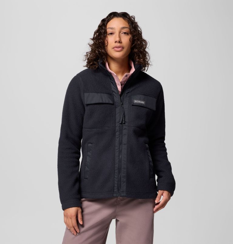 Women's Juniper Peak Full Zip Fleece, Color: Black, image 1