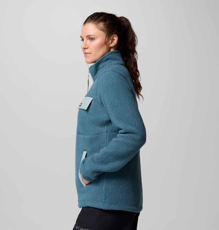 Women's Juniper Peak Full Zip Fleece, Color: Everblue, Crushed Blue, image 4