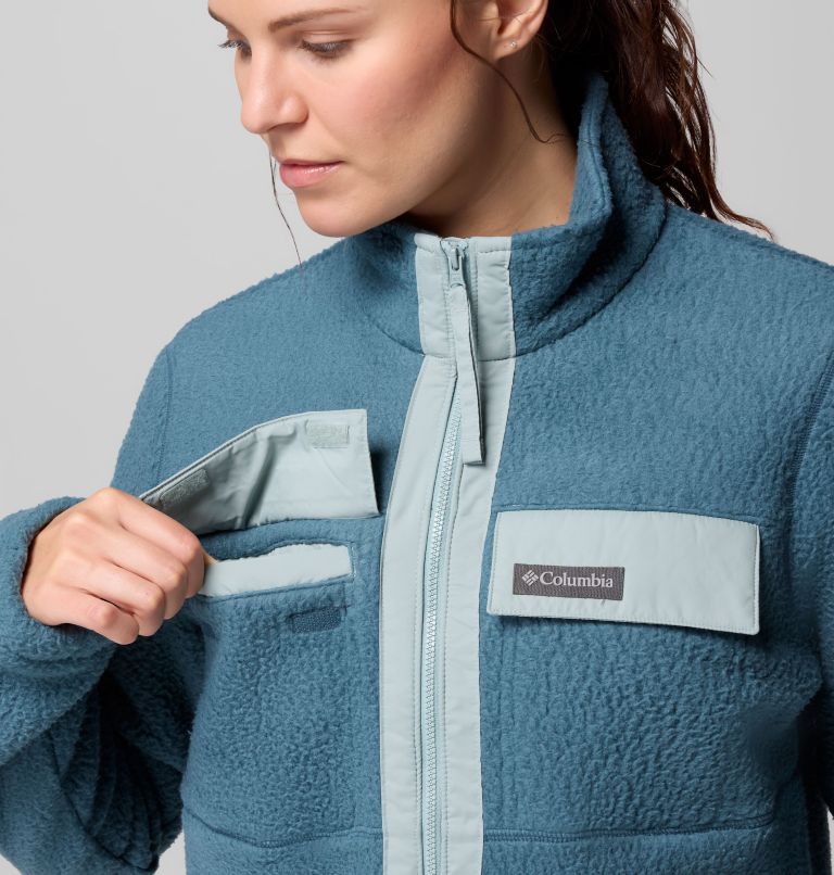 Women's Juniper Peak Full Zip Fleece, Color: Everblue, Crushed Blue, image 6