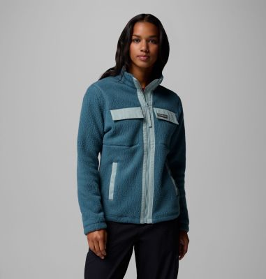 Women's Juniper Peak Full Zip Fleece Jacket, Color: Everblue, Crushed Blue, image 5