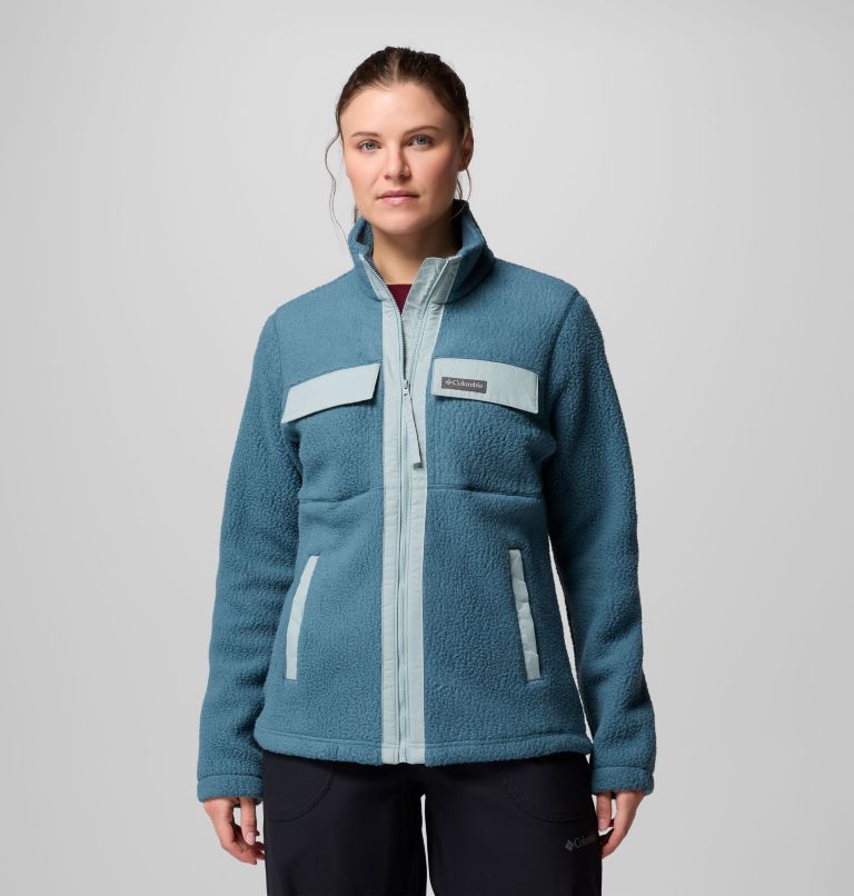 Women's Juniper Peak Full Zip Fleece, Color: Everblue, Crushed Blue, image 1