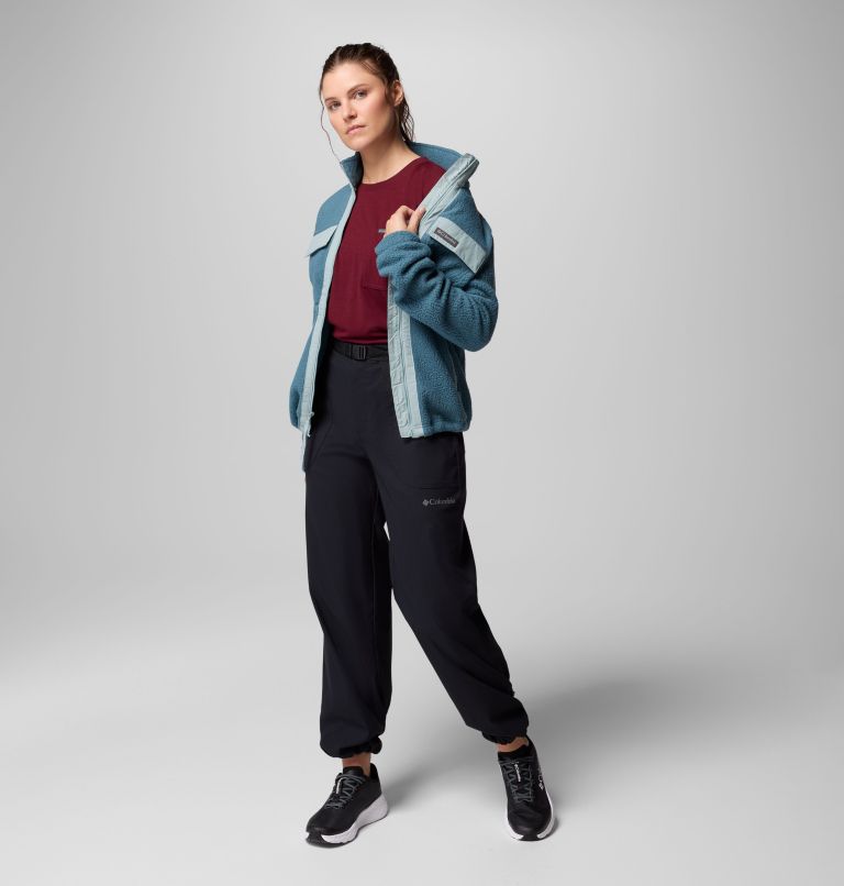 Women's Juniper Peak Full Zip Fleece, Color: Everblue, Crushed Blue, image 8