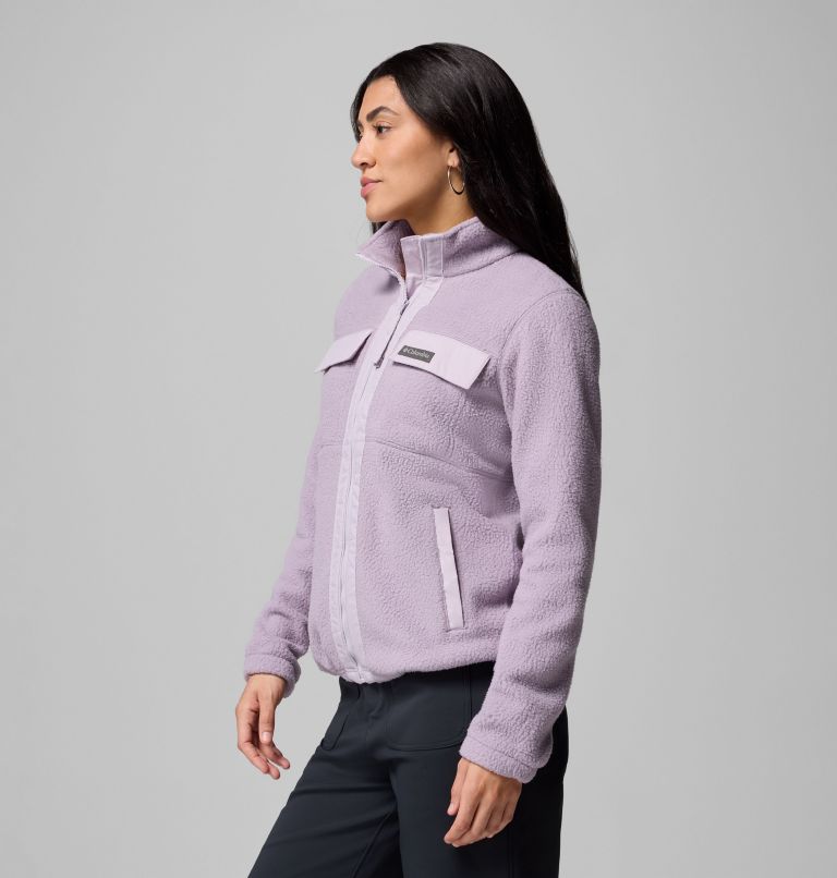 Women's Juniper Peak Full Zip Fleece, Color: Shale Purple, Lavender Pearl, image 4