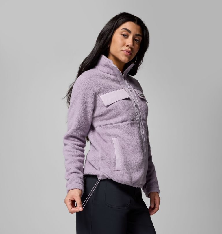 Women's Juniper Peak Full Zip Fleece, Color: Shale Purple, Lavender Pearl, image 7
