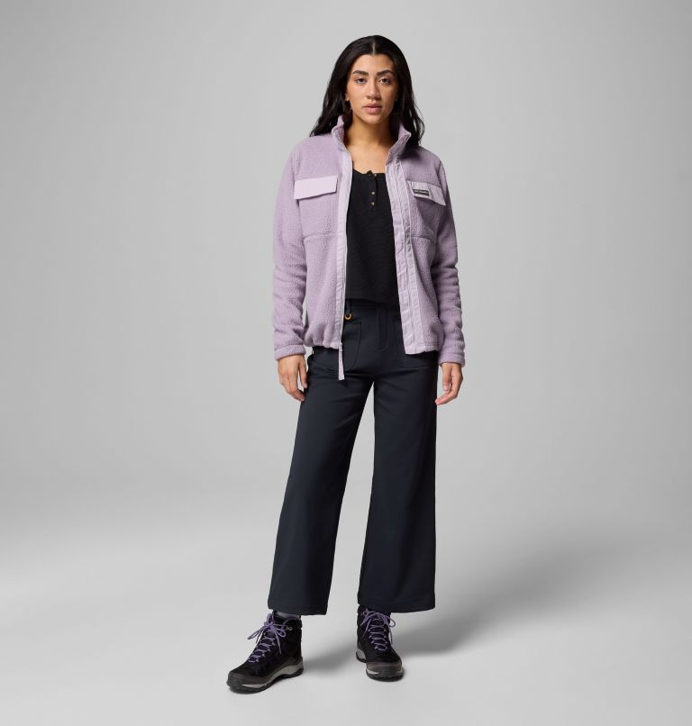 Women's Juniper Peak Full Zip Fleece, Color: Shale Purple, Lavender Pearl, image 2