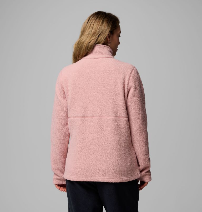 Women's Juniper Peak Full Zip Fleece, Color: Eraser Pink, Rich Wine, image 3